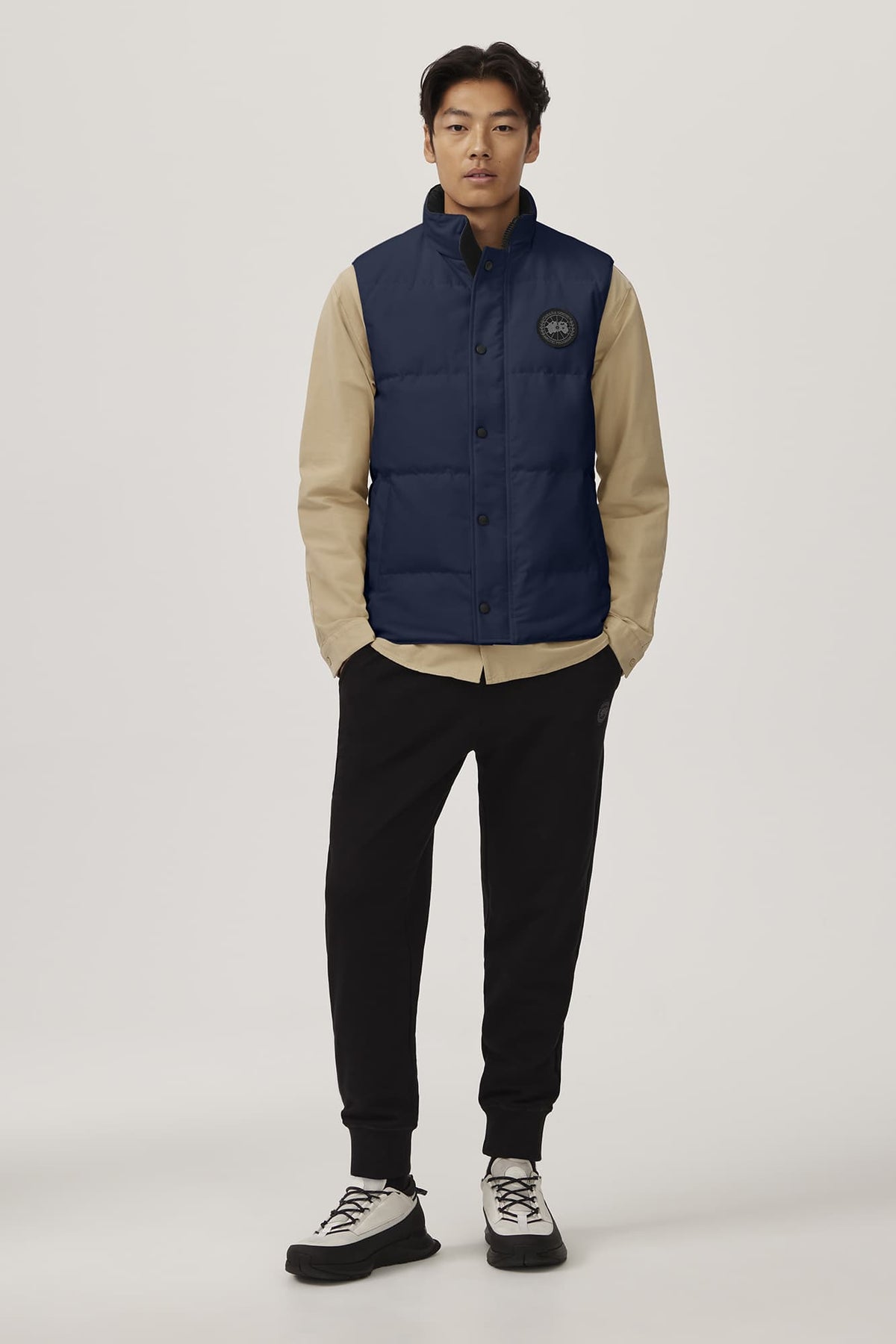 Gilet Garson Canada Goose Bleu Marine Black Label