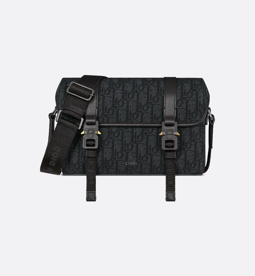 Sac Messenger à rabat Dior Hit The Road Noir