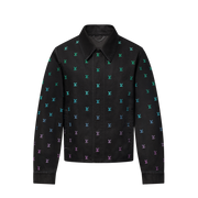 Blouson sportswear brodé LV Blason Gradient en denim