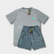 Ensemble short/t-shirt Under Fluo Gris