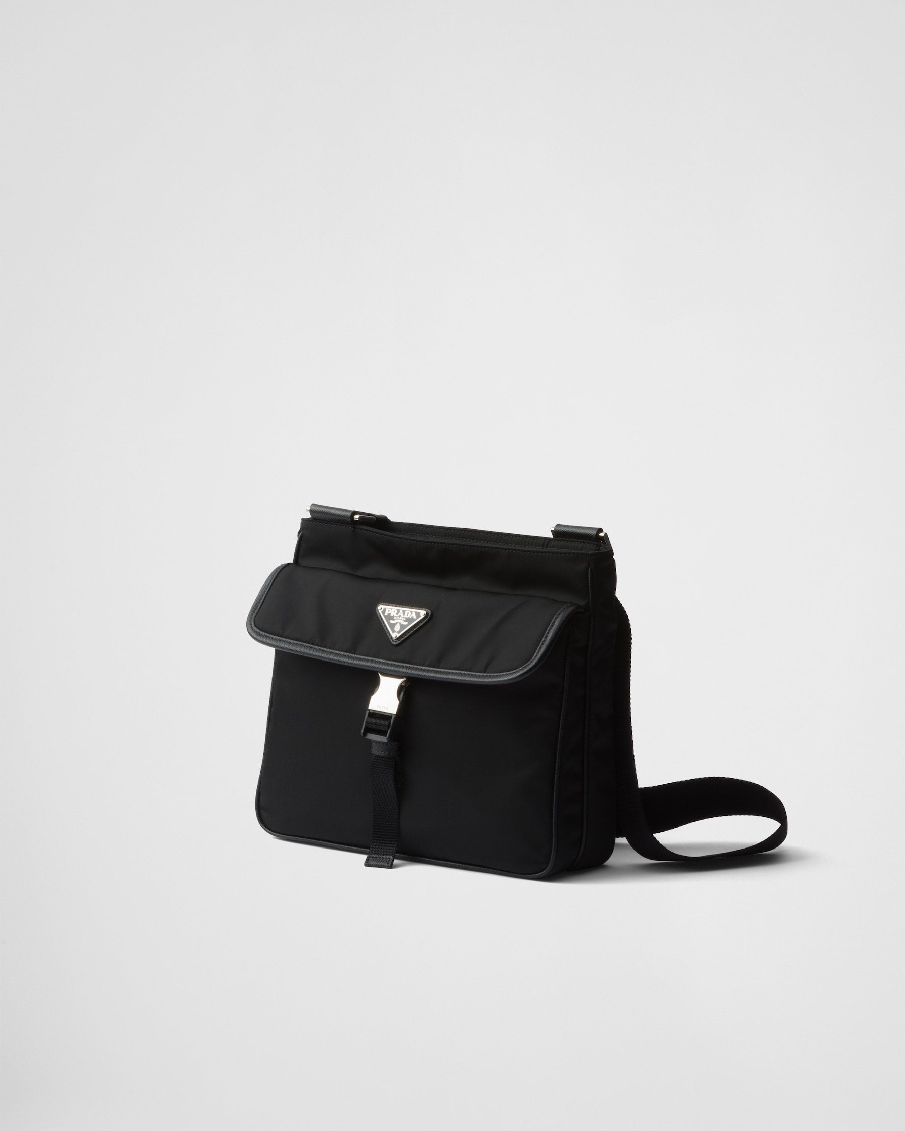 Sac porté épaule en Re-Nylon et cuir Saffiano