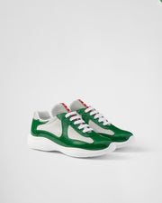 Baskets Prada America’s Cup en tissu Bike vert