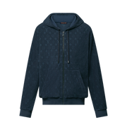 Sweat à capuche Monogram zippé en French Terry