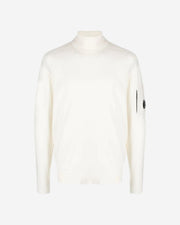 Weißer Rollkragenpullover CP