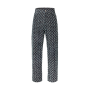 Pantalon droit à Monogram floqué en denim