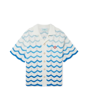 Wavy Gradient Crochet Shirt